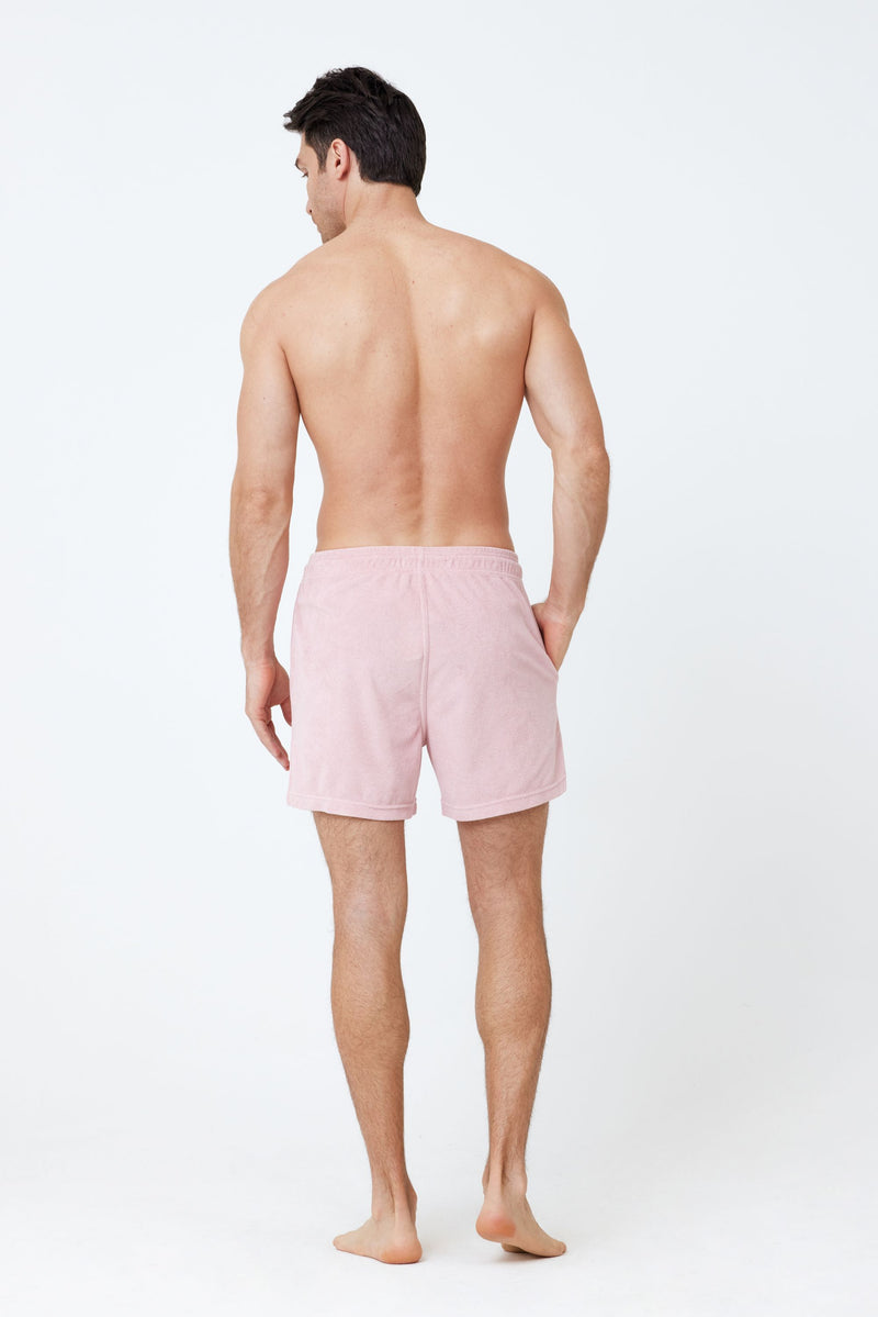 Mauve Men's Terry Cloth Shorts