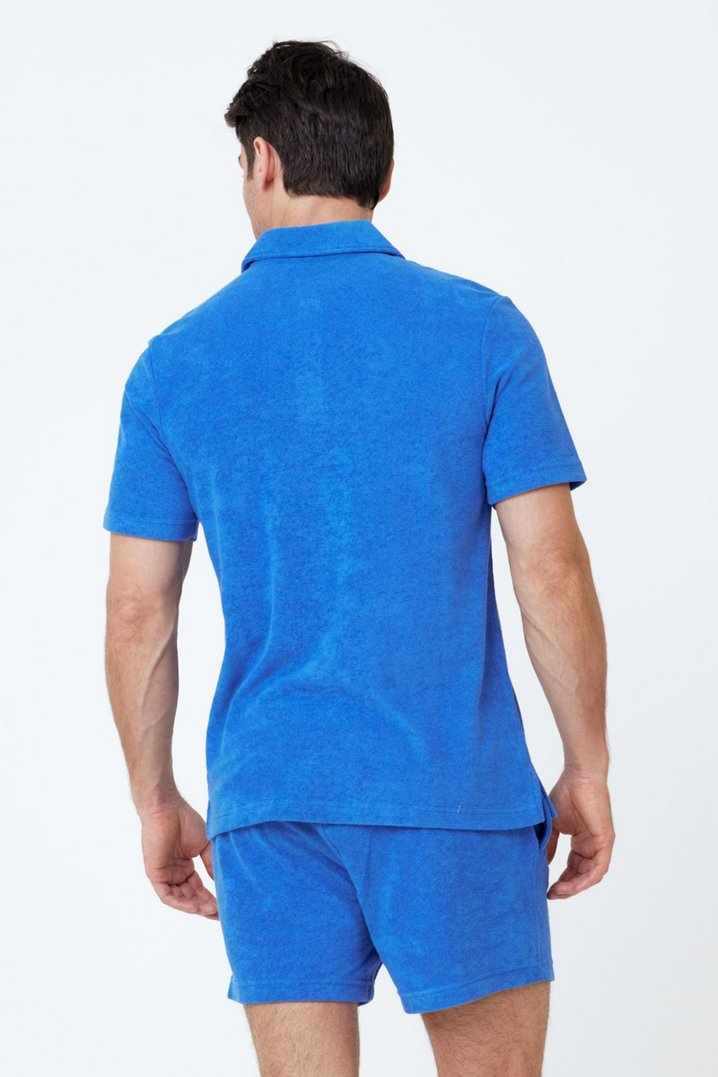 Cobalt Men's Terry Cloth Polo Shirt