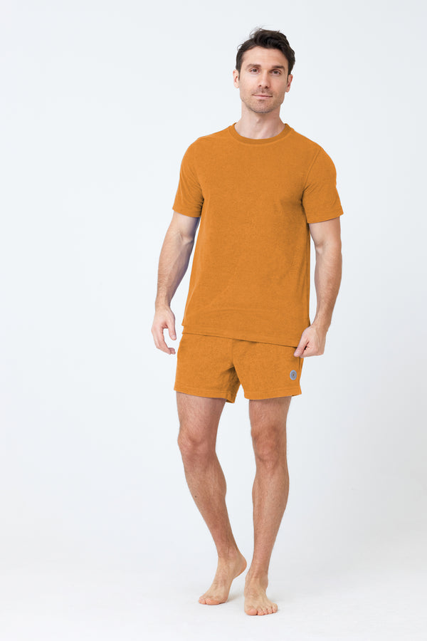 Orange Men's Terry Cloth T-Shirt