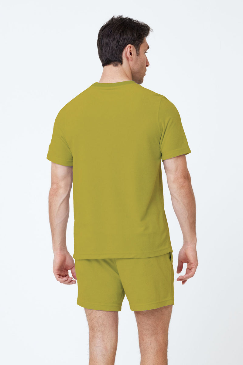 Olive Men's Terry Cloth T-Shirt